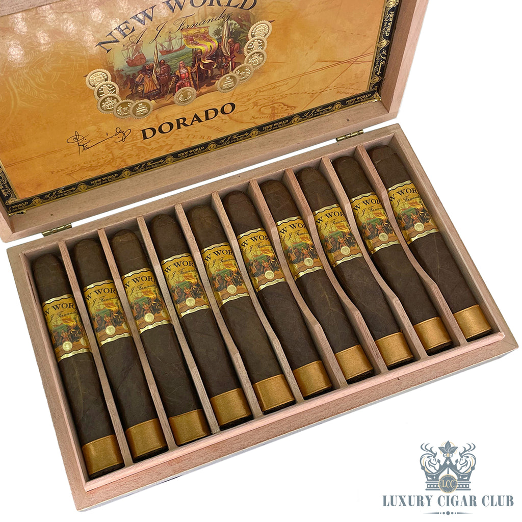 Buy AJ Fernandez New World Dorado Robusto Box Cigars Online