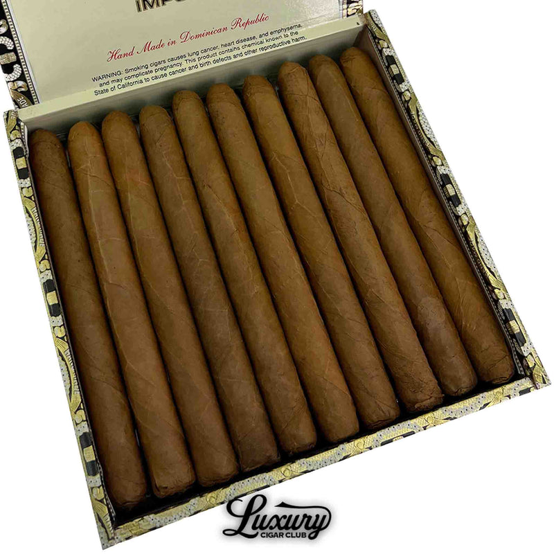 Close-up of Arturo Fuente Curly Head Natural Lonsdale cigars in open box, showcasing hand-rolled construction with natural wrappers, made in the Dominican Republic.