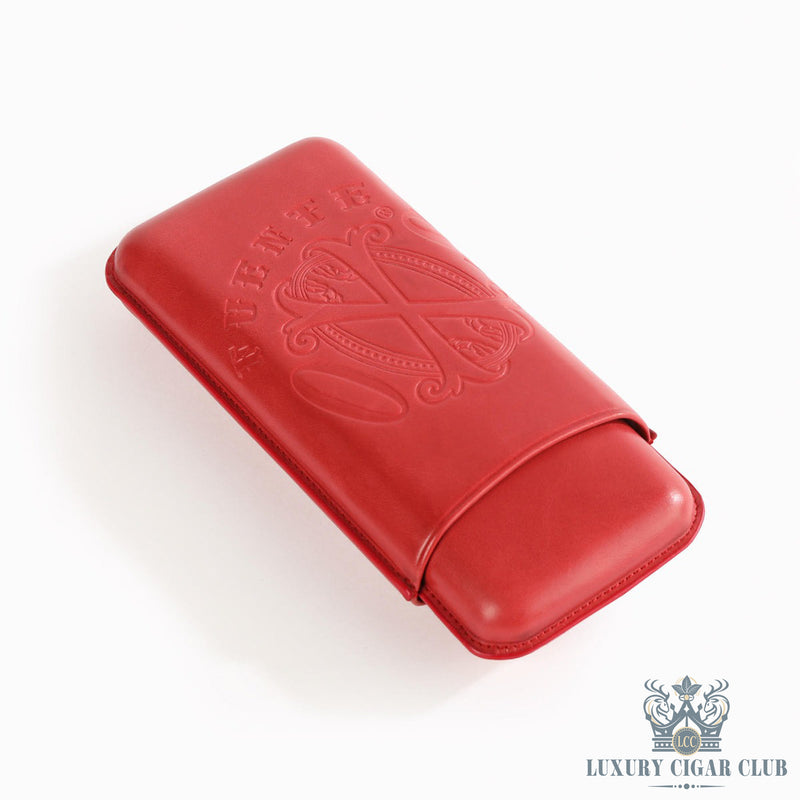 Buy Manny Iriarte OpusX Society Spanish Nobuk Leather 3 Cigar Case Red Cigar Accessories Online