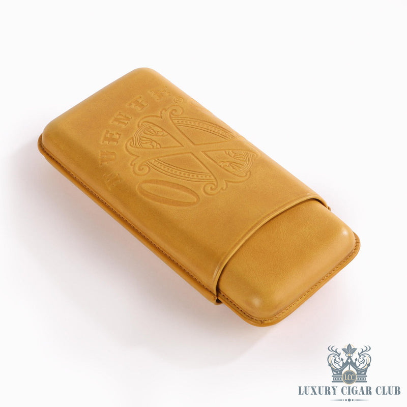 Buy Manny Iriarte OpusX Society Spanish Nobuk Leather 3 Cigar Case Yellow Cigar Accessories Online