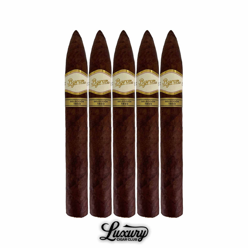 Byron Selección 1850 No. 2 cigars 5 pack premium handmade figurado shape from Luxury Cigar Club