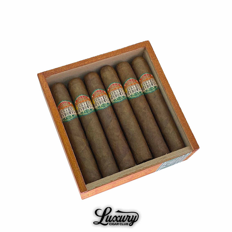 Premium Casdagli Villa Casdagli Robusto cigars displayed in a wooden box with colorful cigar bands, available at Luxury Cigar Club.
