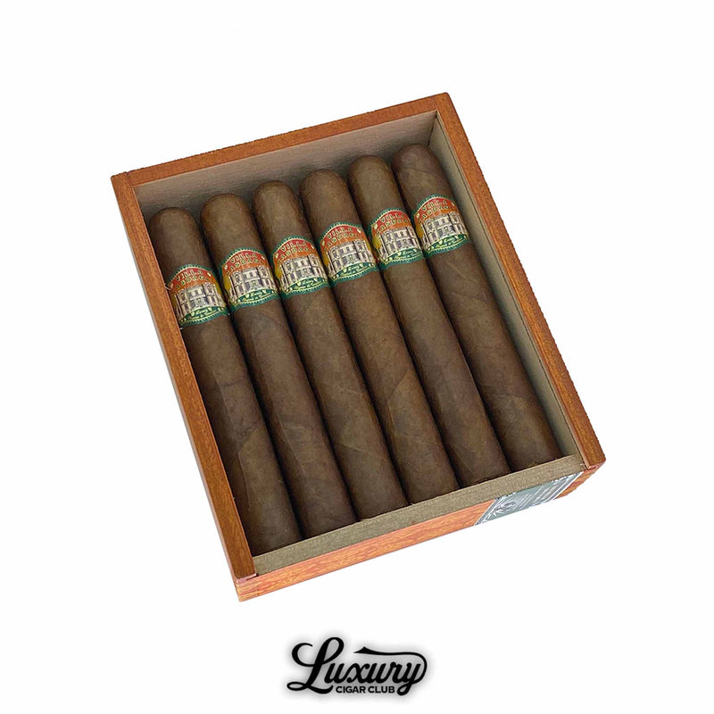 Collection of Casdagli Villa Casdagli Toro cigars inside a wooden box with elegant labels, from Luxury Cigar Club.