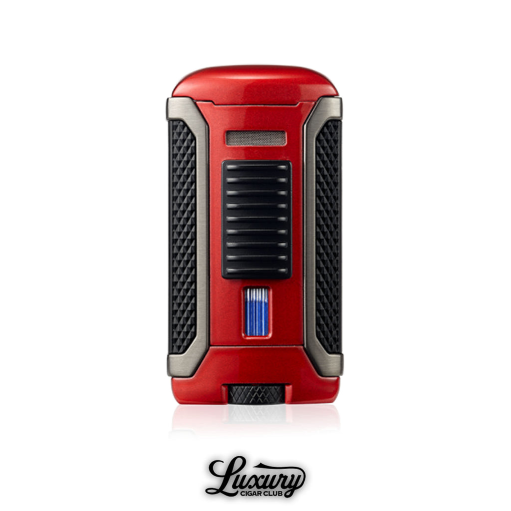 Colibri Apex Single Jet Flame Lighter Red Front View Cigar Accessories Online Luxury Cigar Club