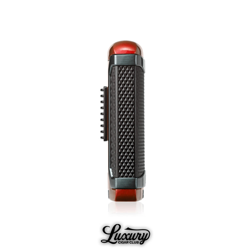 Colibri Apex Single Jet Flame Lighter Red Side View Cigar Accessories Online Luxury Cigar Club