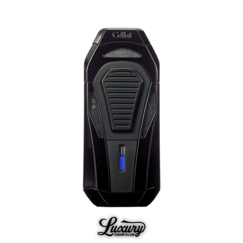 Black Colibri Boss triple flame torch lighter with sleek finish from Luxury Cigar Club.