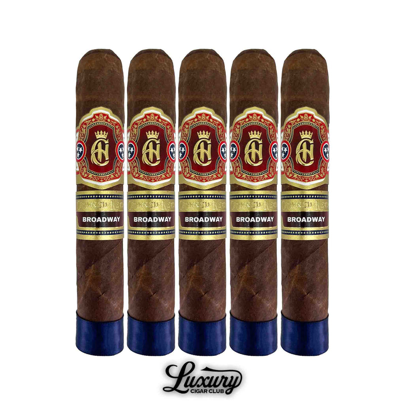 Pack of five Crowned Heads Broadway Epicure cigars with Connecticut broadleaf wrapper from Luxury Cigar Club.