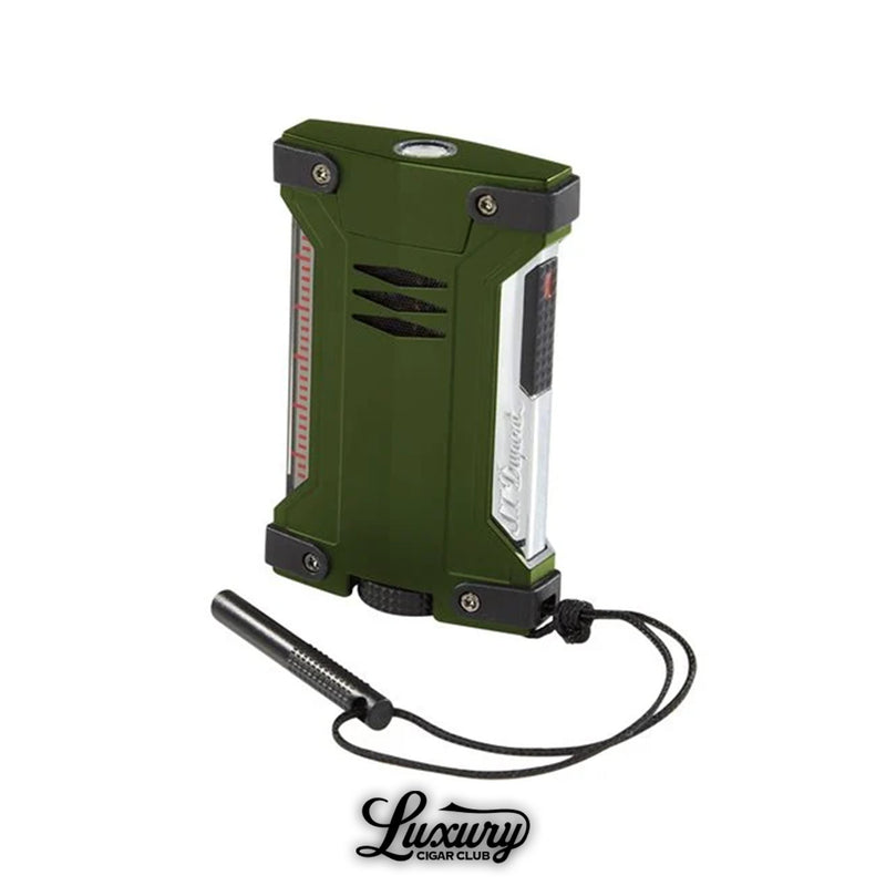 Defi Soft Flame Lighter by ST Dupont Green Cigar Accessories Luxury Cigar Club