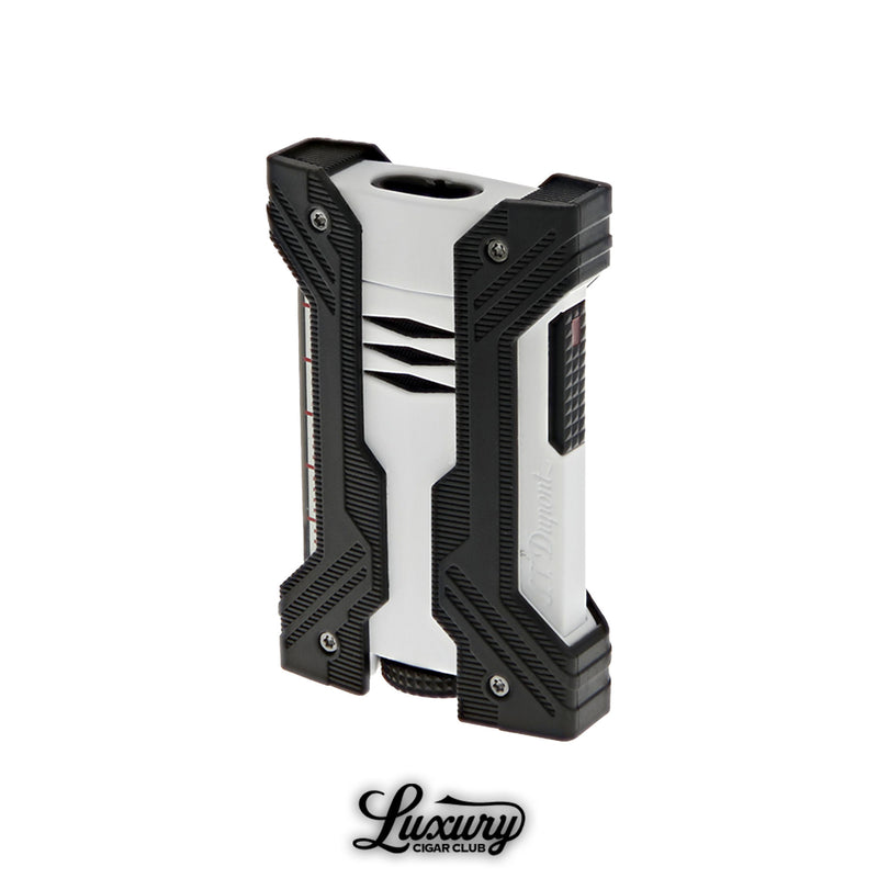 S.T. Dupont Defi Xxtreme white cigar lighter with black frame Luxury Cigar Club