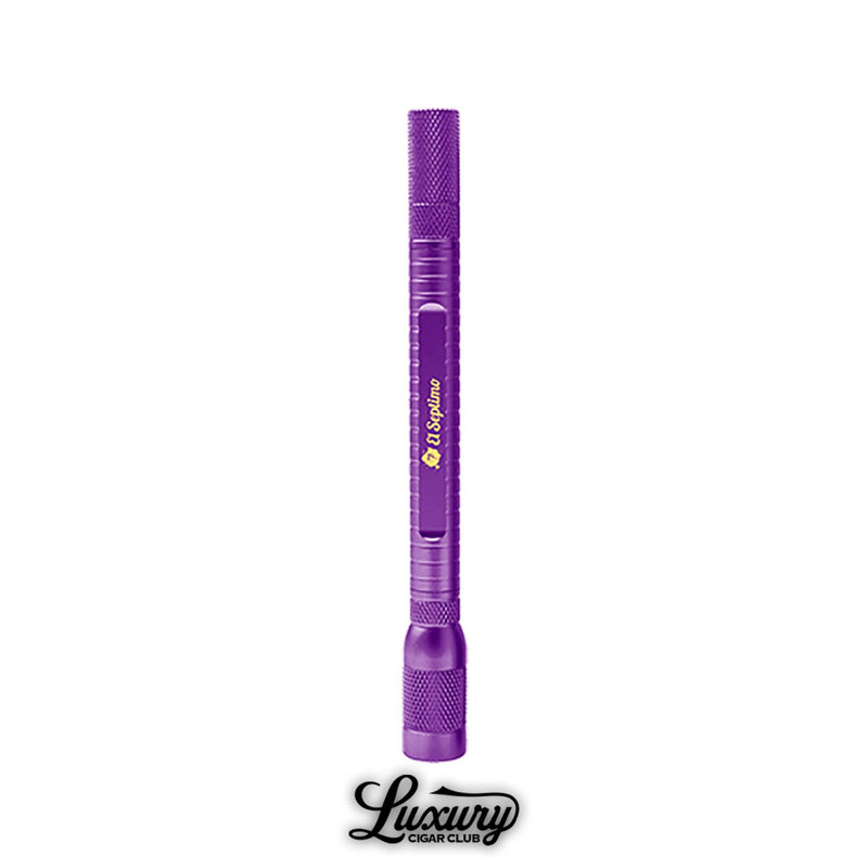 Luxury purple cigar punch tool offering four punch diameters for precision cutting.