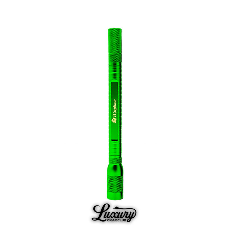 High-quality green cigar puncher stick featuring versatile 4-in-1 punch options.