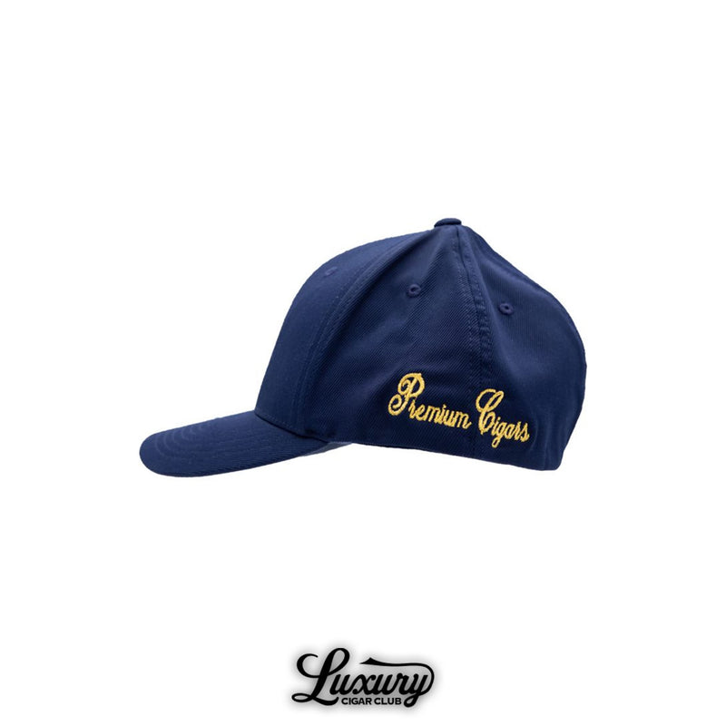El Septimo OGIO navy baseball cap with Premium Cigars embroidery on the side available at Luxury Cigar Club.