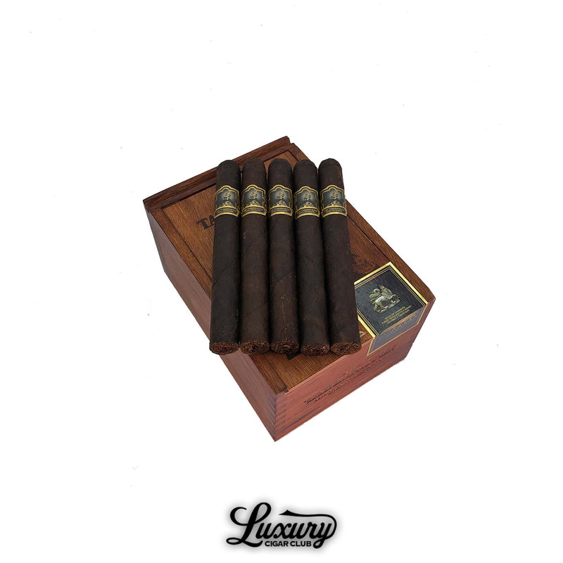 Foundation Tabernacle Broadleaf Double Corona cigars on branded wooden box – premium Maduro cigars from Foundation Cigar Co. available at Luxury Cigar Club