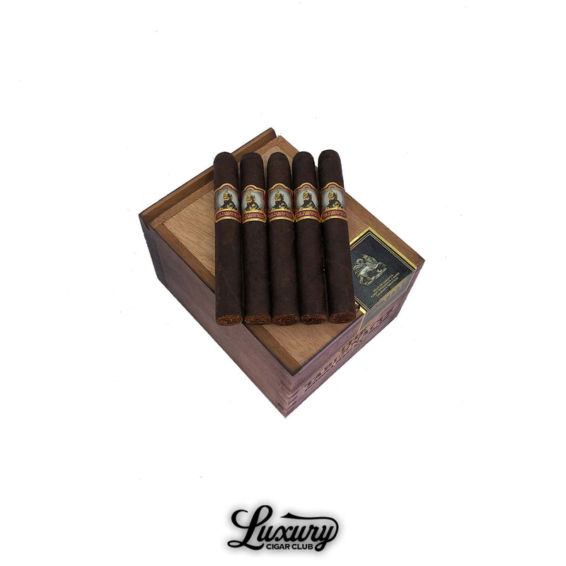 "Foundation Tabernacle Havana Seed CT No. 142 Corona cigars displayed on branded wooden box – medium to full-bodied premium cigars by Foundation Cigar Co. available at Luxury Cigar Club