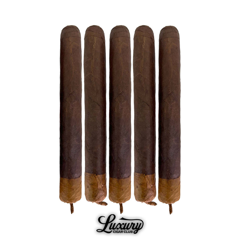 Gran Habano Persian King Maduro Rajah cigars 5-pack with dark maduro wrappers and signature shaggy foot, premium release from Luxury Cigar Club.