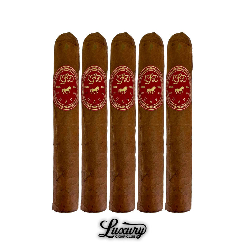 Luxury Cigar Club La Flor Dominicana Suave Natural Gobernador Cigars 5 Pack five La Flor Dominicana Suave Natural Gobernador cigars with signature red and gold bands