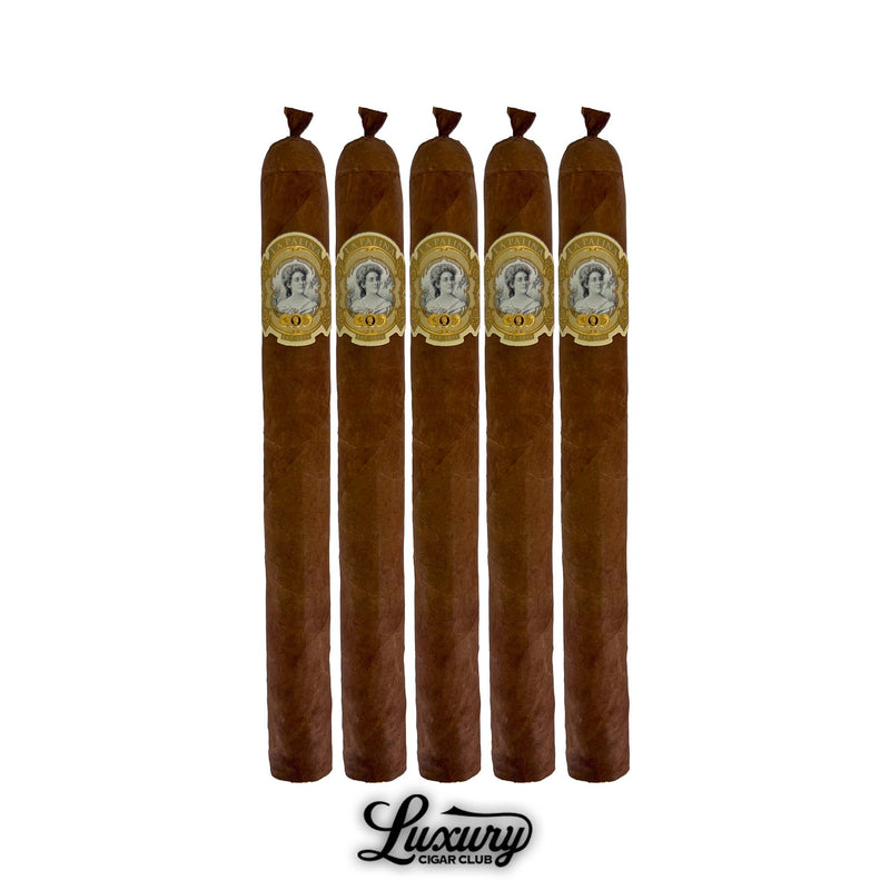 La Palina Goldie Churchill Cigars five-pack with golden embossed bands, premium handmade cigars from Luxury Cigar Club.