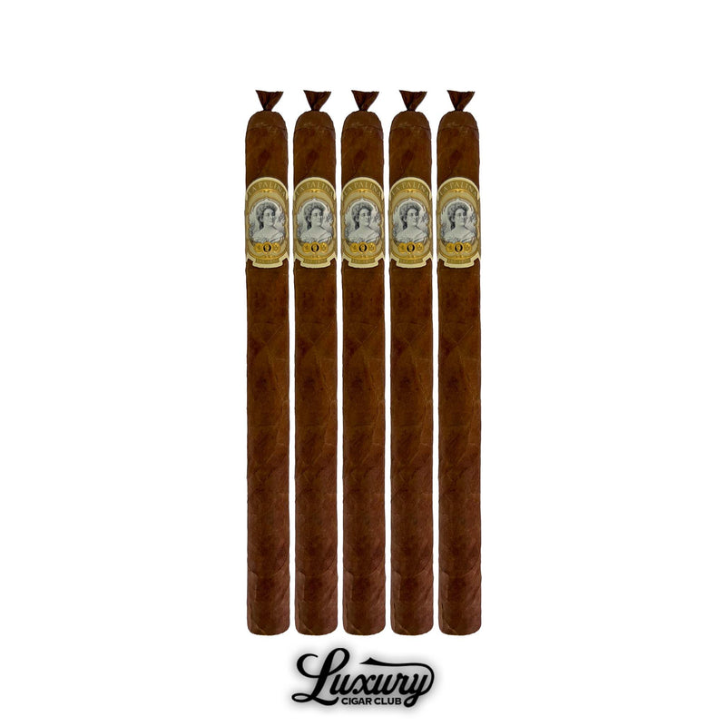 Five-pack of La Palina Goldie Laguito No. 1 premium cigars with classic gold and white bands – Luxury Cigar Club exclusive.