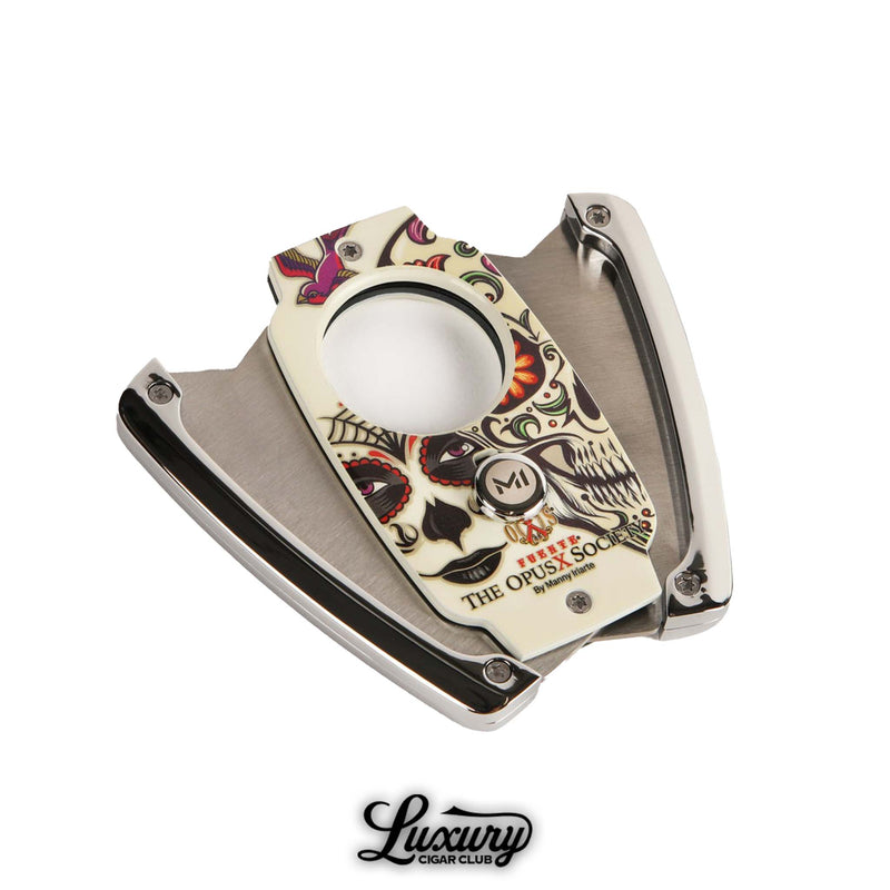Manny Iriarte Opus X Society Sugar Cutter open blades detailed artwork at Luxury Cigar Club