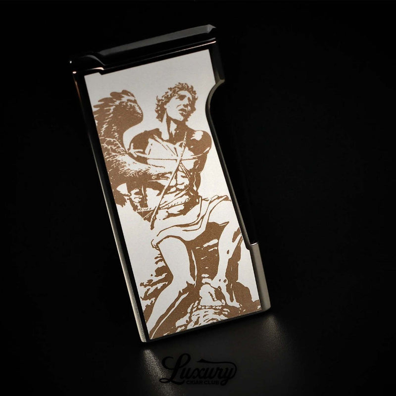 Prometheus Limited Edition Retro Lighter 2024 NBD gold and white premium cigar accessory – Luxury Cigar Club