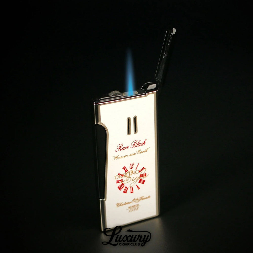Prometheus Limited Edition Retro Lighter 2024 RB gold and white Rare Black collector’s cigar torch – Luxury Cigar Club
