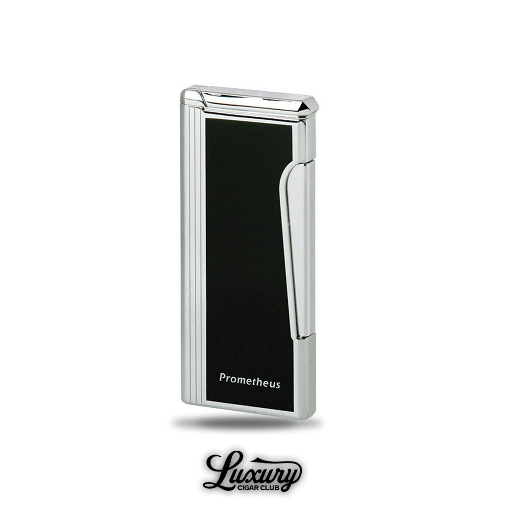 Prometheus Retro Torch Lighter Black Lacquer Closed Luxury Cigar Club