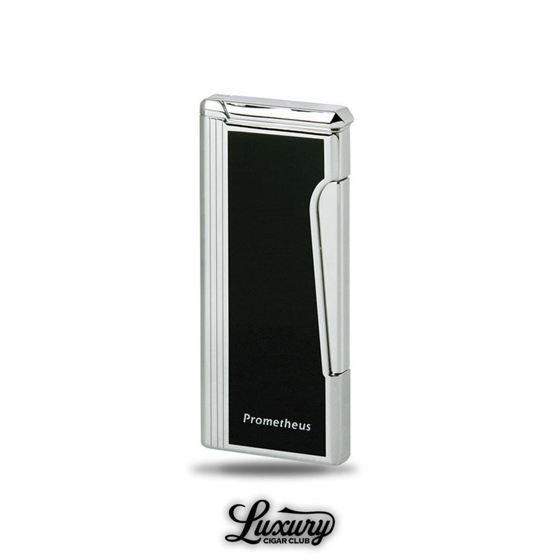 Prometheus Retro Torch Lighter Black Lacquer Closed Luxury Cigar Club