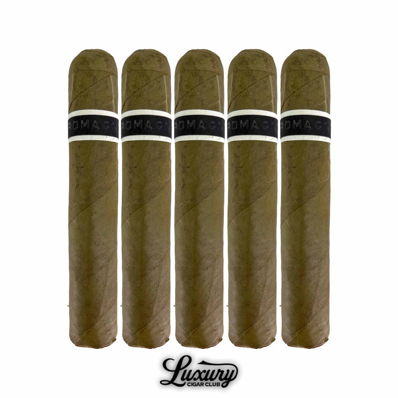 RoMa Craft CroMagnon Fomorian EMH cigars five pack with candela wrapper shown at Luxury Cigar Club.