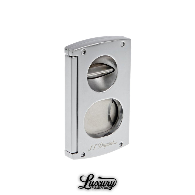 ST Dupont Double Blade Cigar Cutter Chrome Luxury Cigar Club