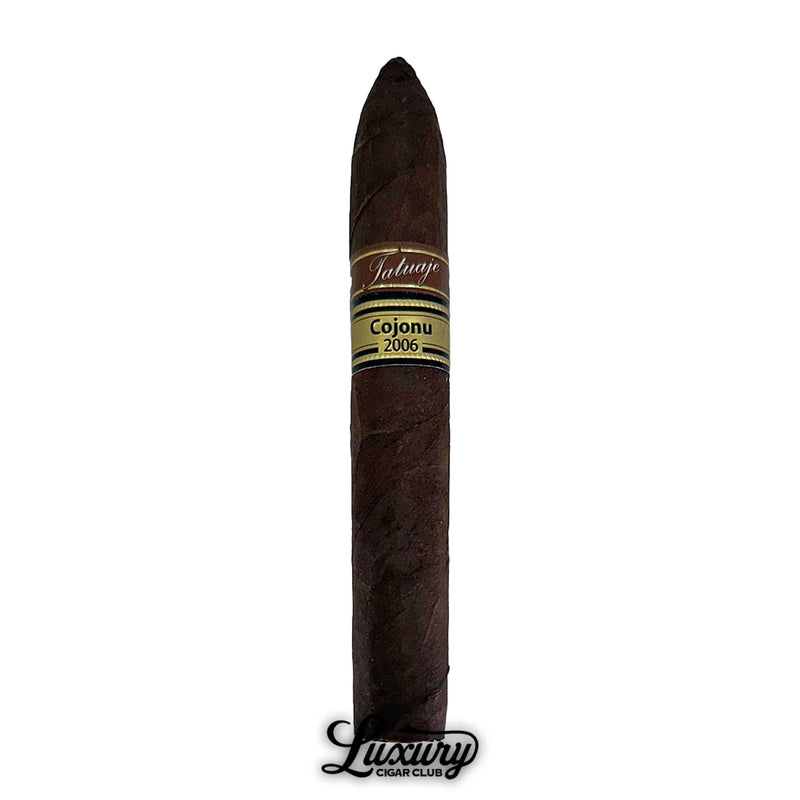 Tatuaje Miami Cojonu 2006 single cigar with torpedo head and Luxury Cigar Club logo