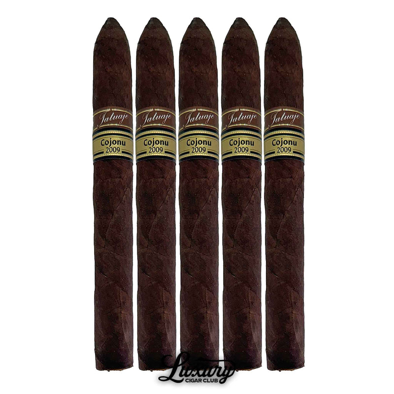 Tatuaje Miami Cojonu 2009 cigars 5-pack with box-pressed shape and Luxury Cigar Club logo