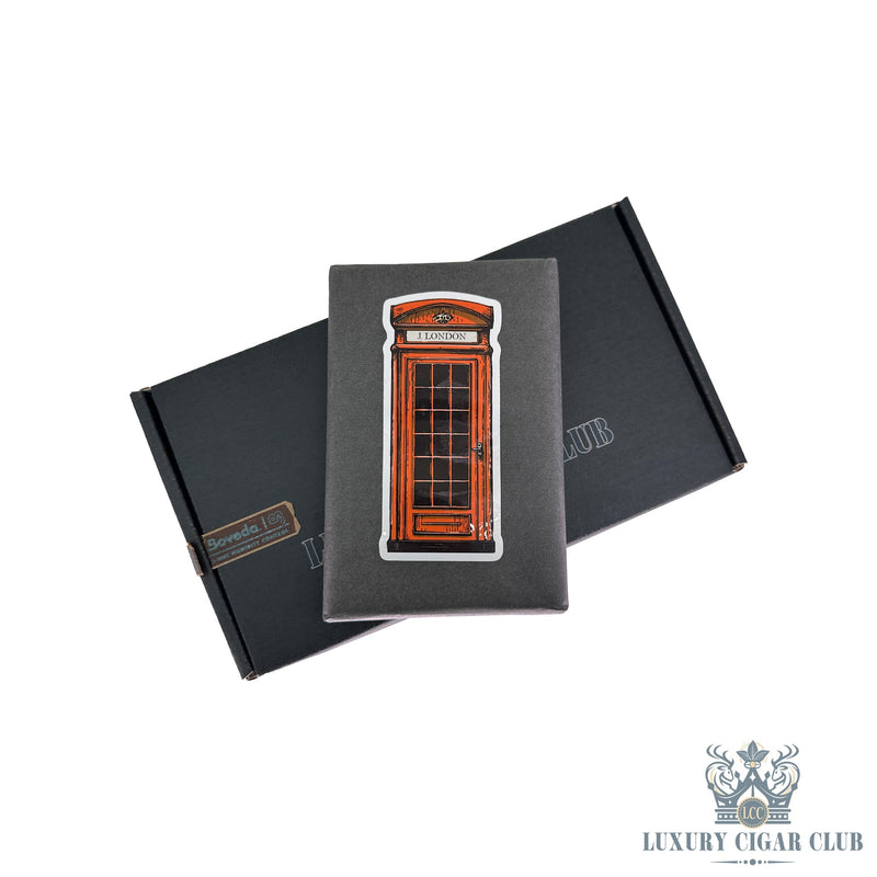 J London Telephone Booth Series Dark Orange Telephone Booth - Luxury Cigar Club