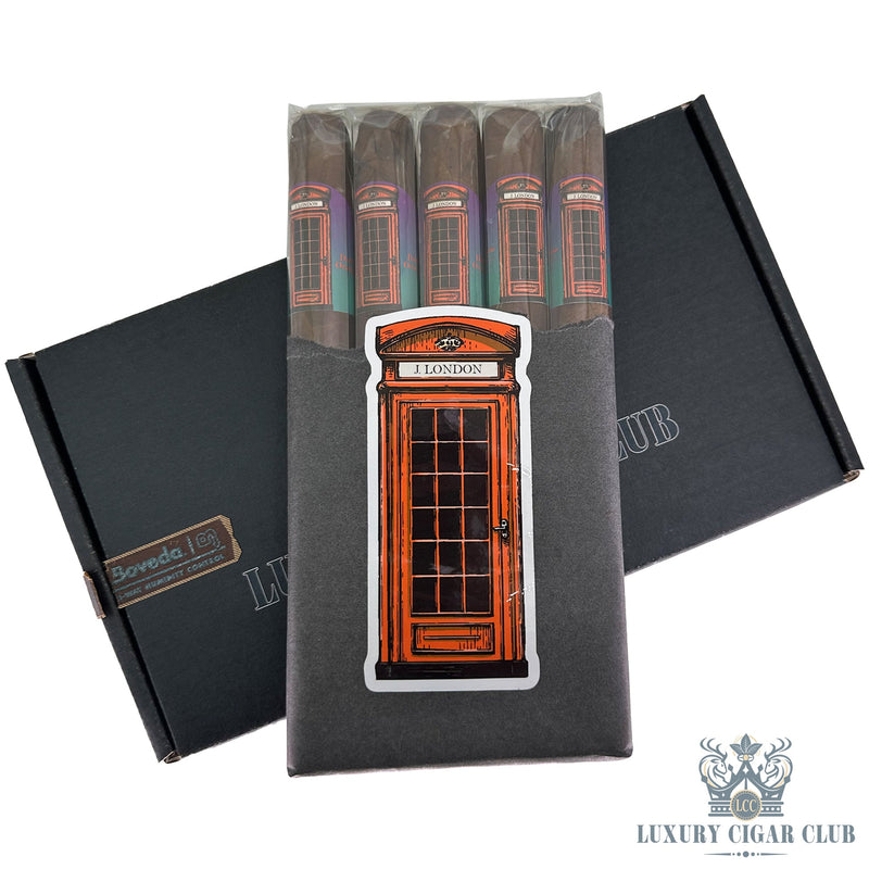 J London Telephone Booth Series Dark Orange Telephone Booth - Luxury Cigar Club