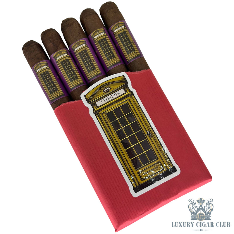 J London Telephone Booth Series Gold Telephone Booth - Luxury Cigar Club