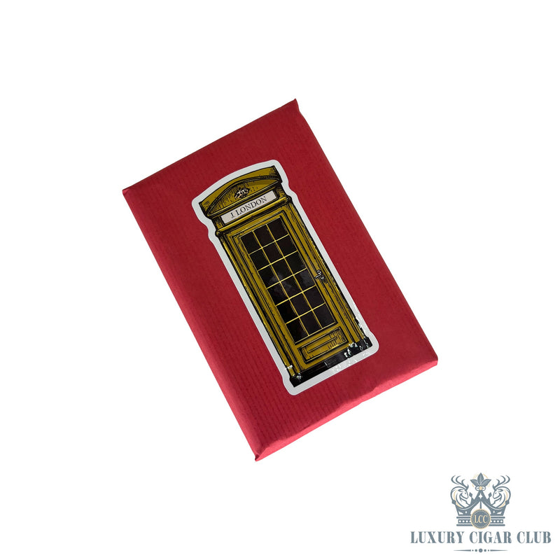 J London Telephone Booth Series Gold Telephone Booth - Luxury Cigar Club