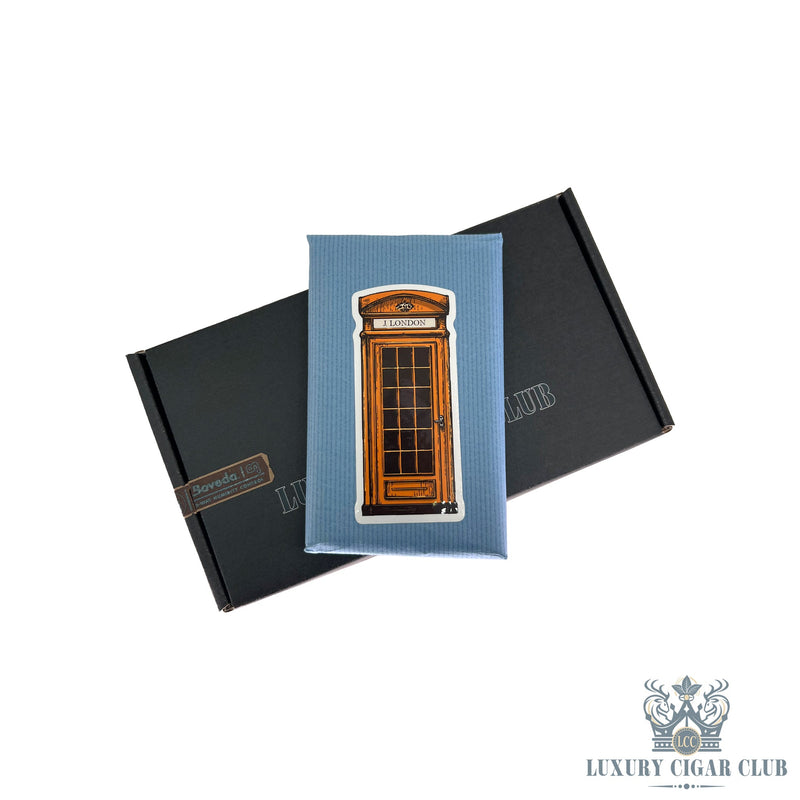 J London Telephone Booth Series Orange Telephone Booth - Luxury Cigar Club