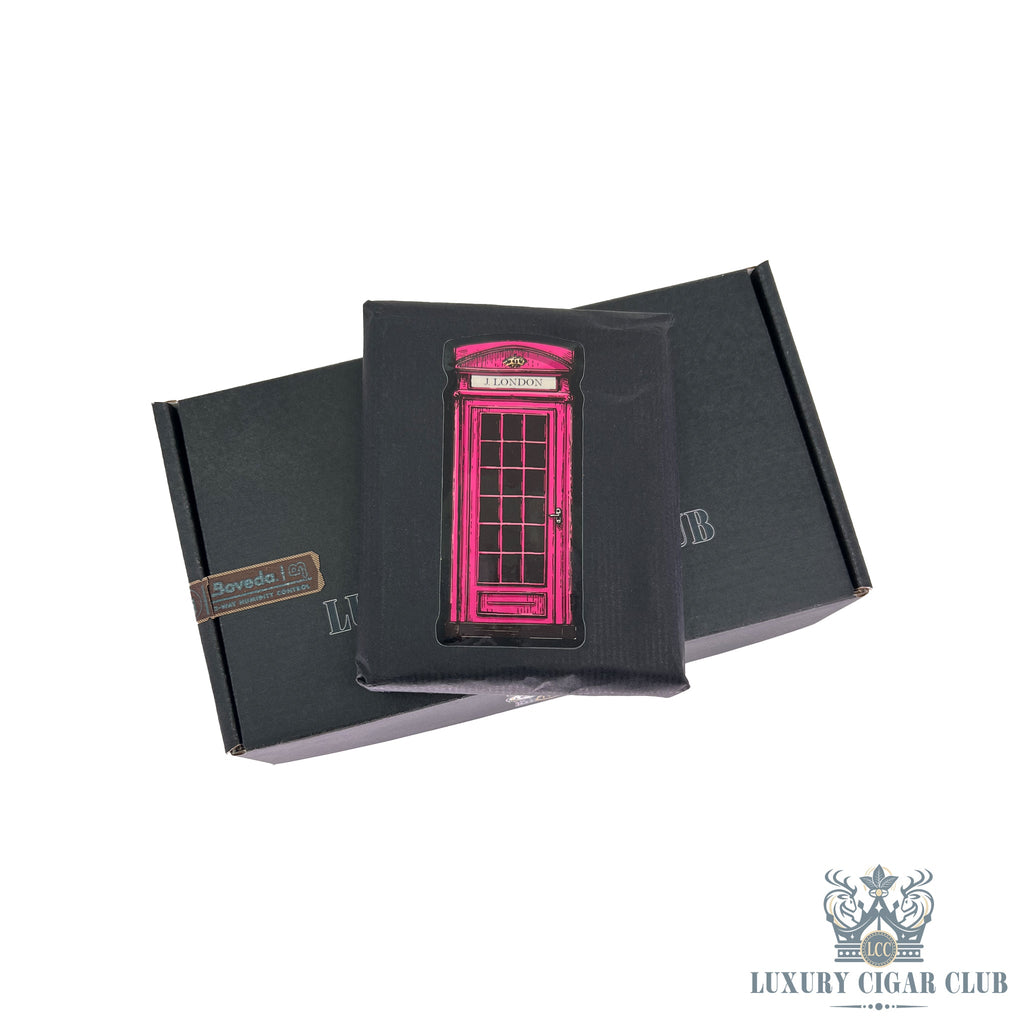J London Telephone Booth Series Pink Telephone Booth - Luxury Cigar Club