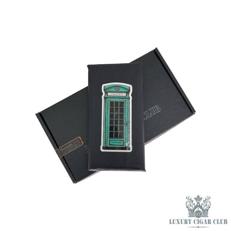 J London Telephone Booth Series Teal Telephone Booth - Luxury Cigar Club