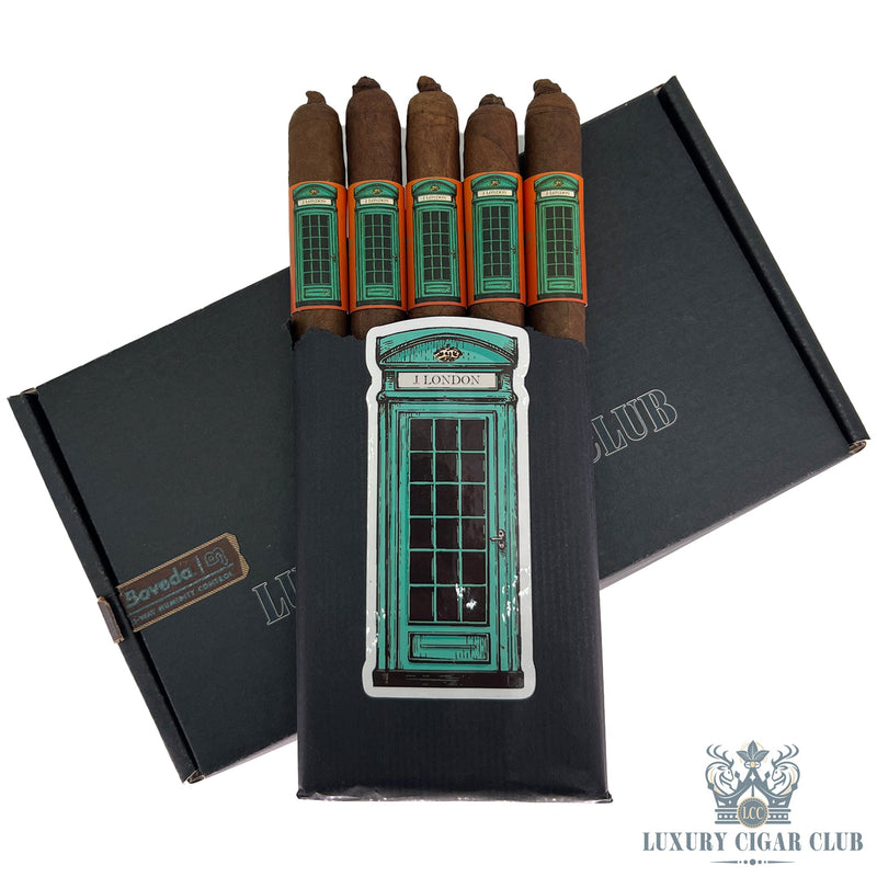 J London Telephone Booth Series Teal Telephone Booth - Luxury Cigar Club