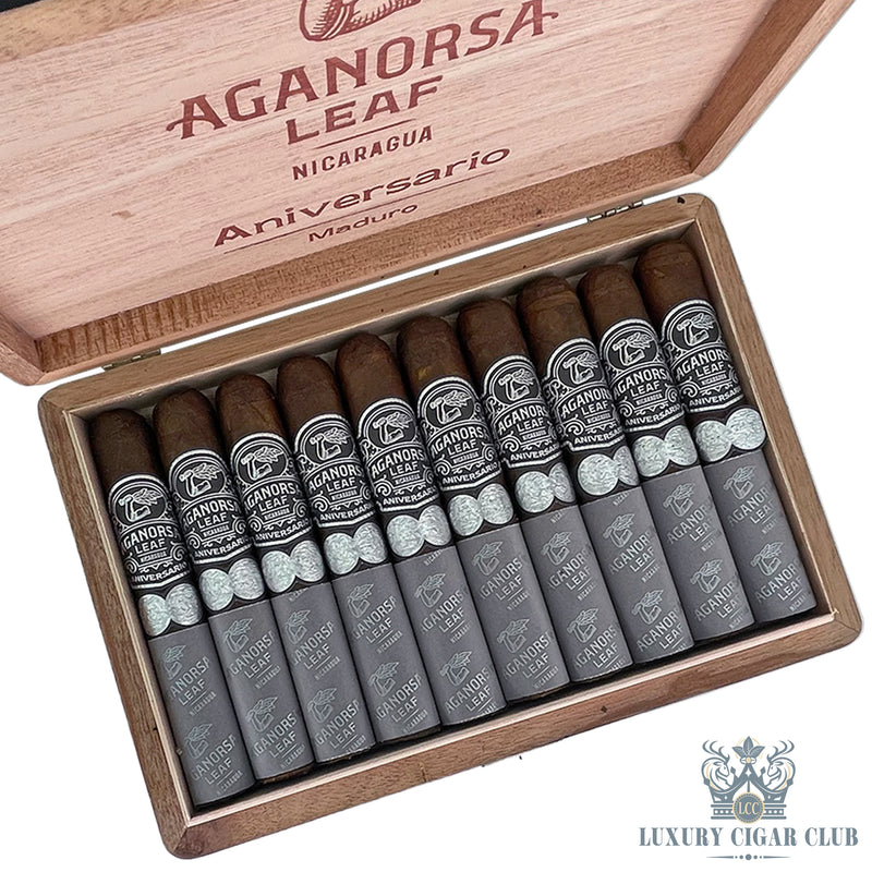 Buy Aganorsa Leaf Aniversario Maduro Gran Robusto Box Cigars Online