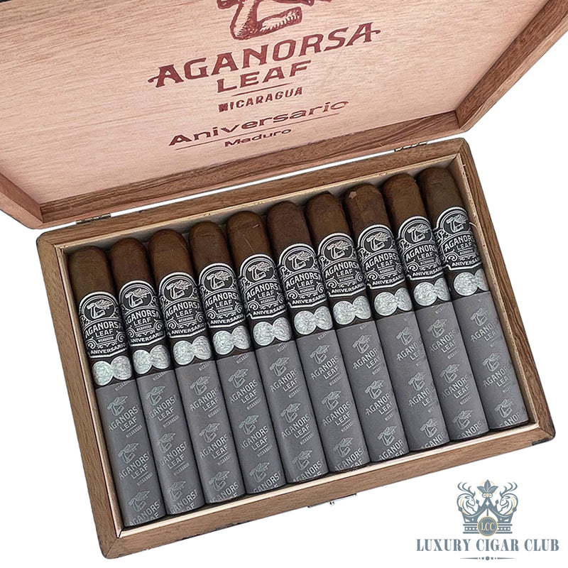 Buy Aganorsa Leaf Aniversario Maduro Gran Toro Box Cigars Online