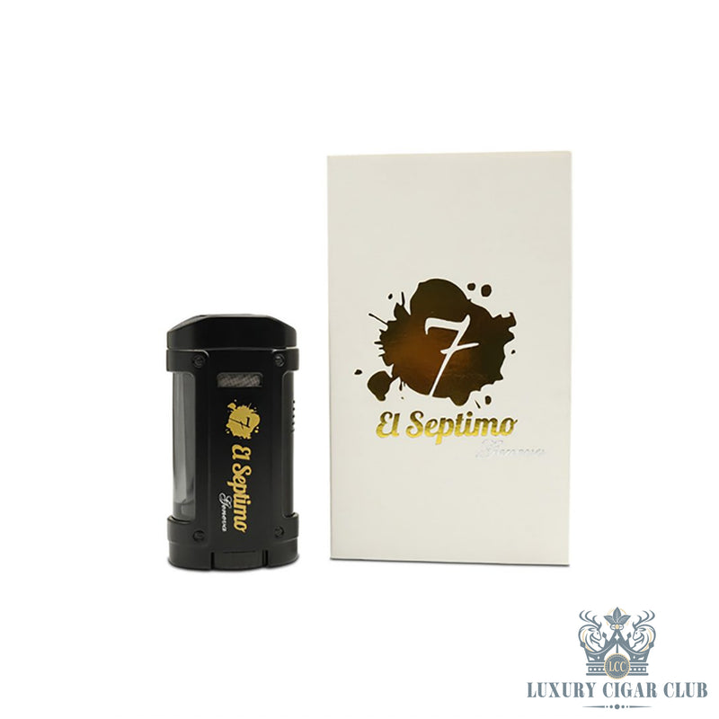 Buy El Septimo Classic Quadruple Torch Lighter Black Cigar Accessories Online