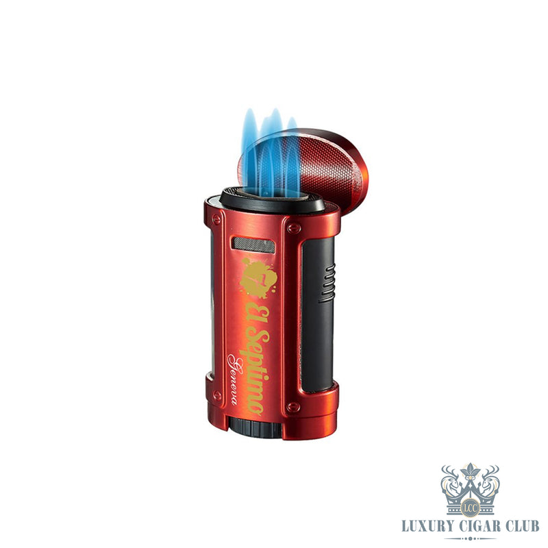 Buy El Septimo Classic Quadruple Torch Lighter Ruby Red Cigar Accessories Online