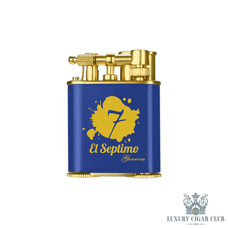 Buy El Septimo Double Jet Torch Lighter Punch Blue Gold Cigar Accessories Online