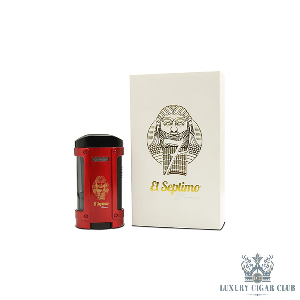 Buy El Septimo Gilgamesh Quadruple Torch Lighter Ruby Red Cigar Accessories Online