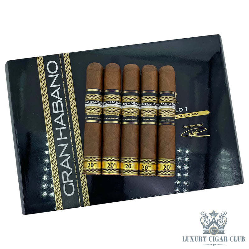 Buy Gran Habano 20th Aniversario Capitulo I Limited Production Robusto 5 Pack Cigars Online