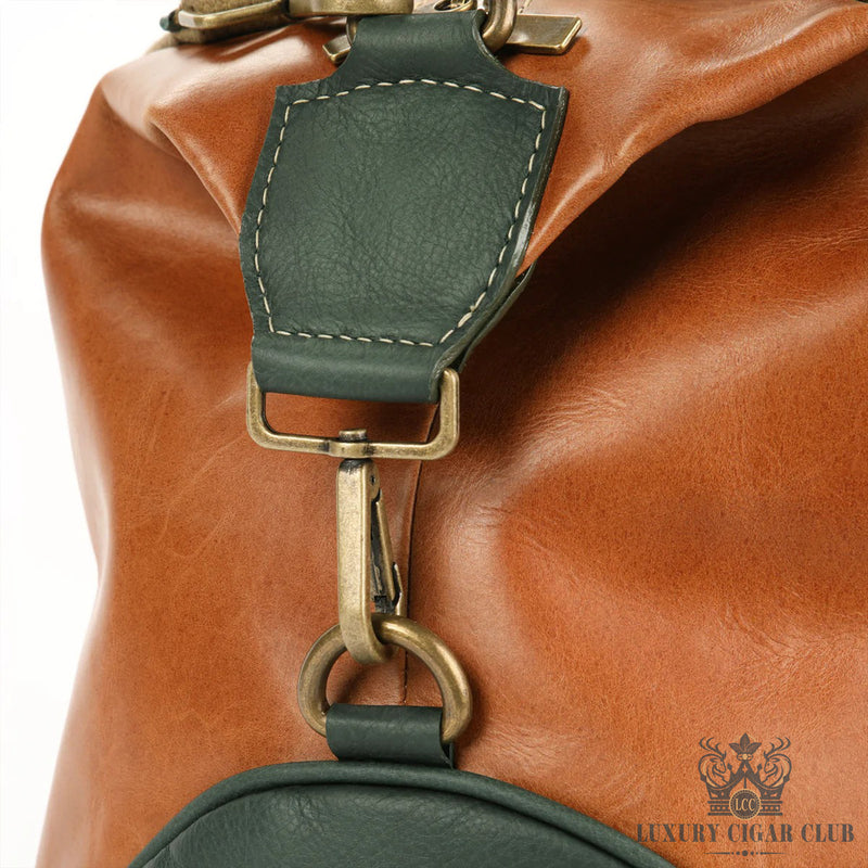 Buy Manny Iriarte OpusX Society Olive Italian Leather Duffle Bag Cigar Accessories Online