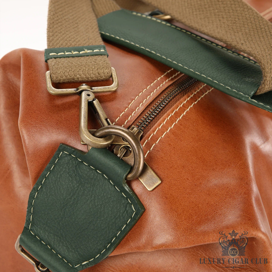 Italian Leather Duffle Bag - Burgundy – TheOXSociety