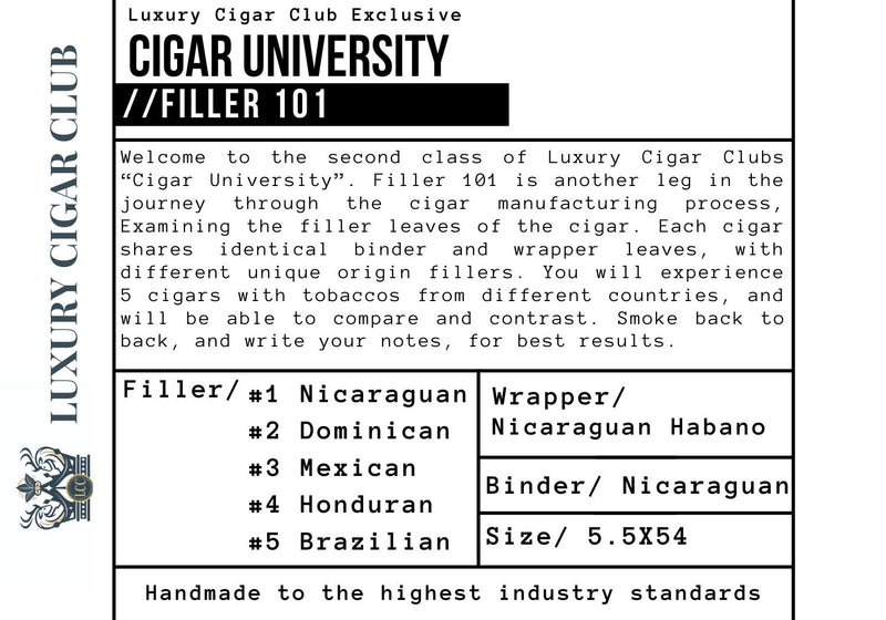 Luxury Cigar Club Cigar University Filler 101