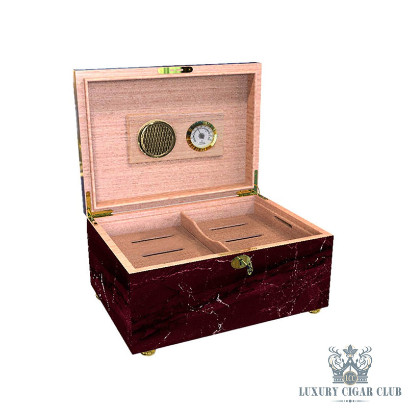 El Septimo 60 Count Marble Humidor - Luxury Cigar Club